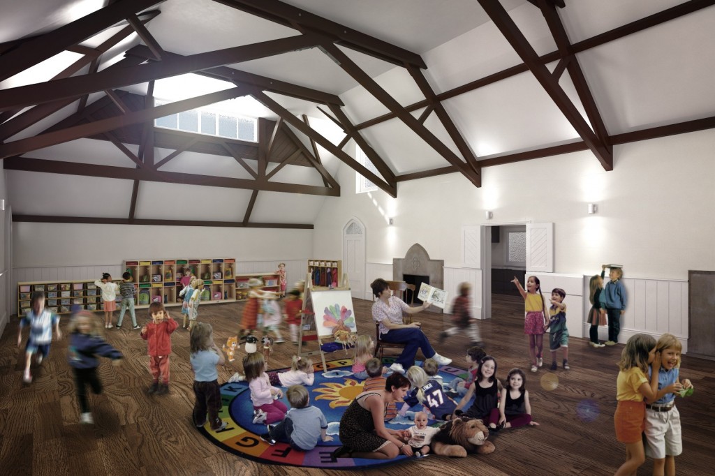 Filled with a pre-school