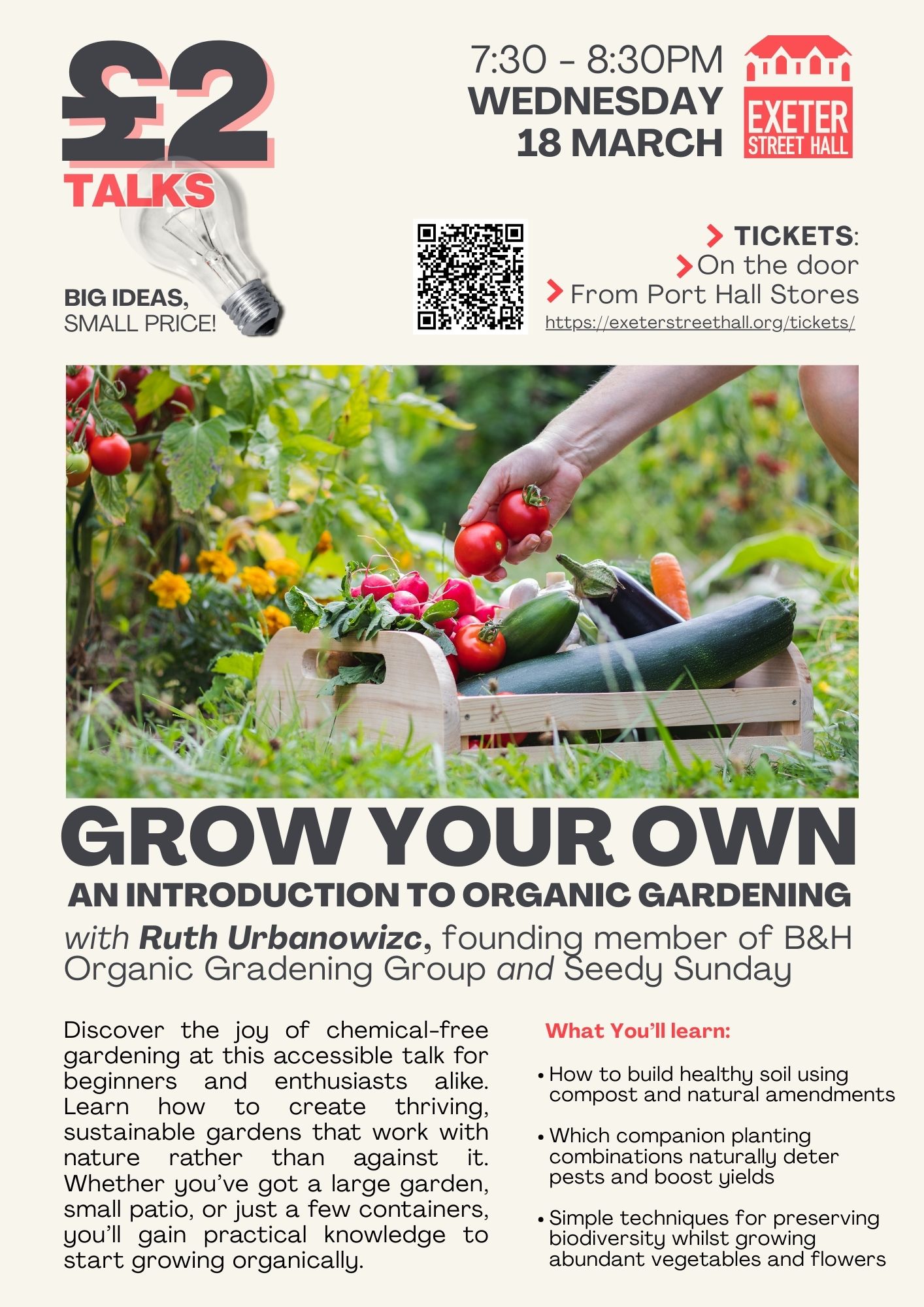 £2 Talk Series - 'Grow your Own' with Brighton Organic Gardening Group
